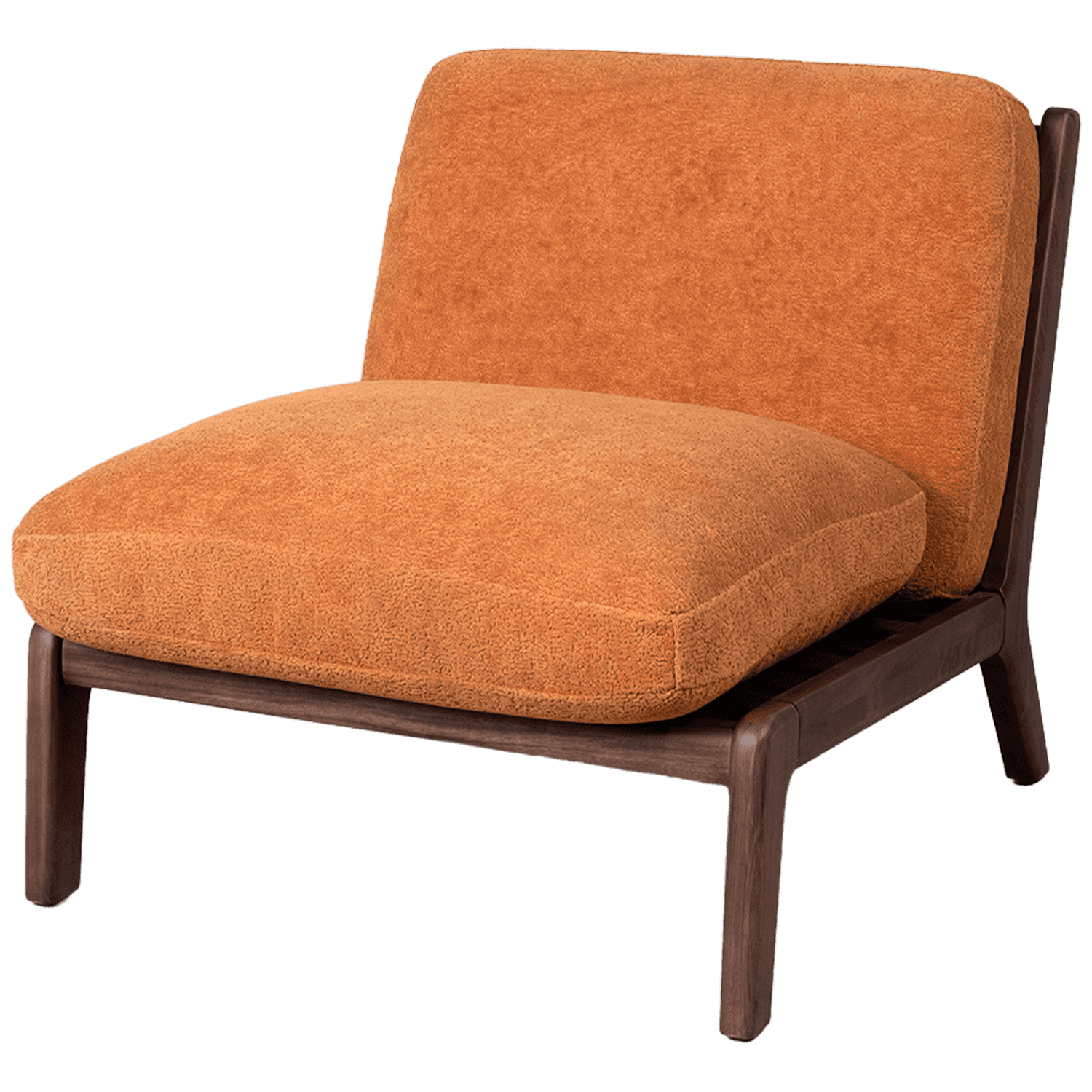 Wood-Frame Lounge Chair — view 1.