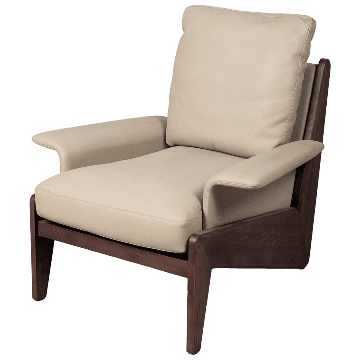 Leather Lounge Chair — view 1.