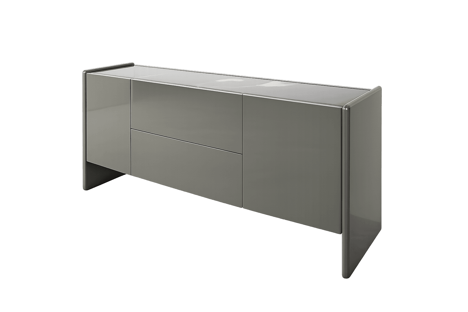 Dark Wood Sideboard — view 1.