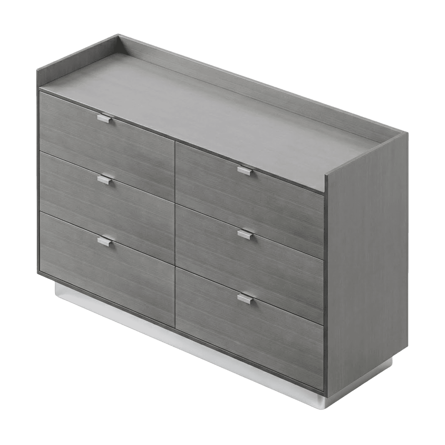 Wooden Three-Drawer Dresser — view 1.
