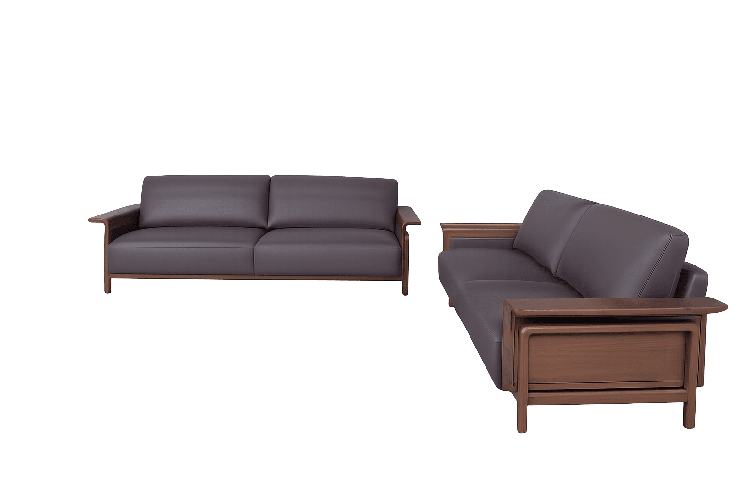 Modern Leather Sofa Set (2+3 seat) — view 1.