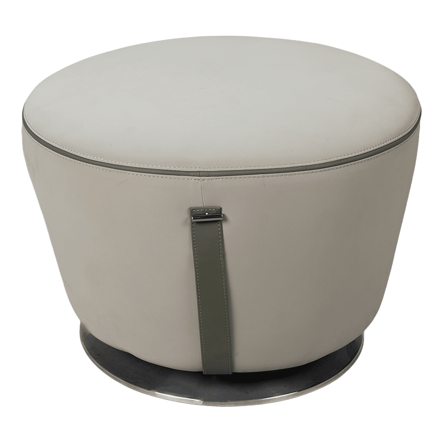 Round Upholstered Ottoman — Ottoman.