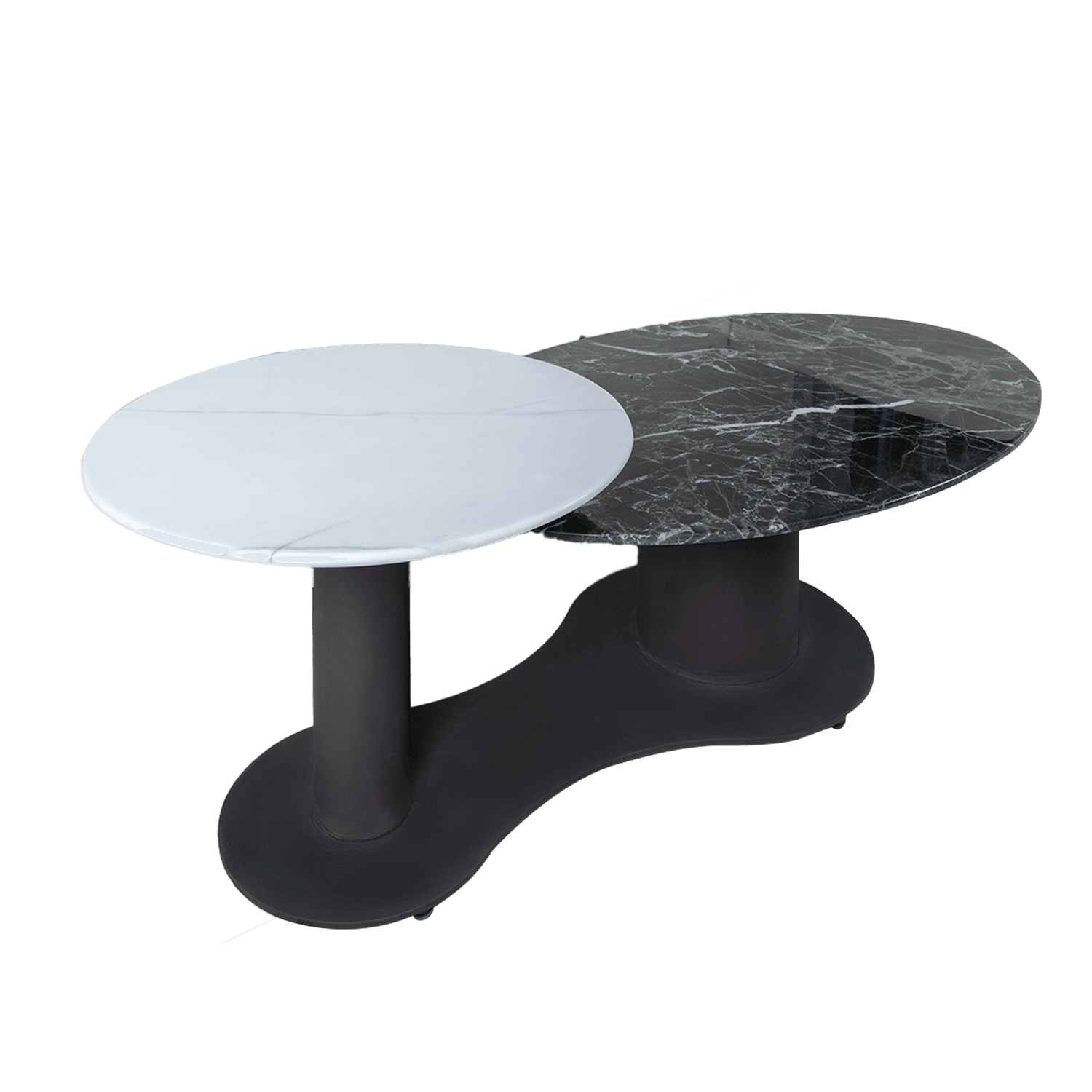 Low Double Marble Top Coffee Table — Coffee table.